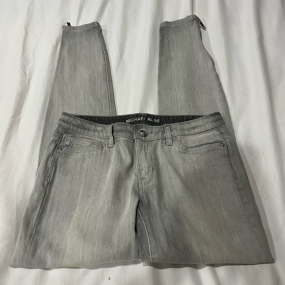 Michael Kors gray skinny jeans
